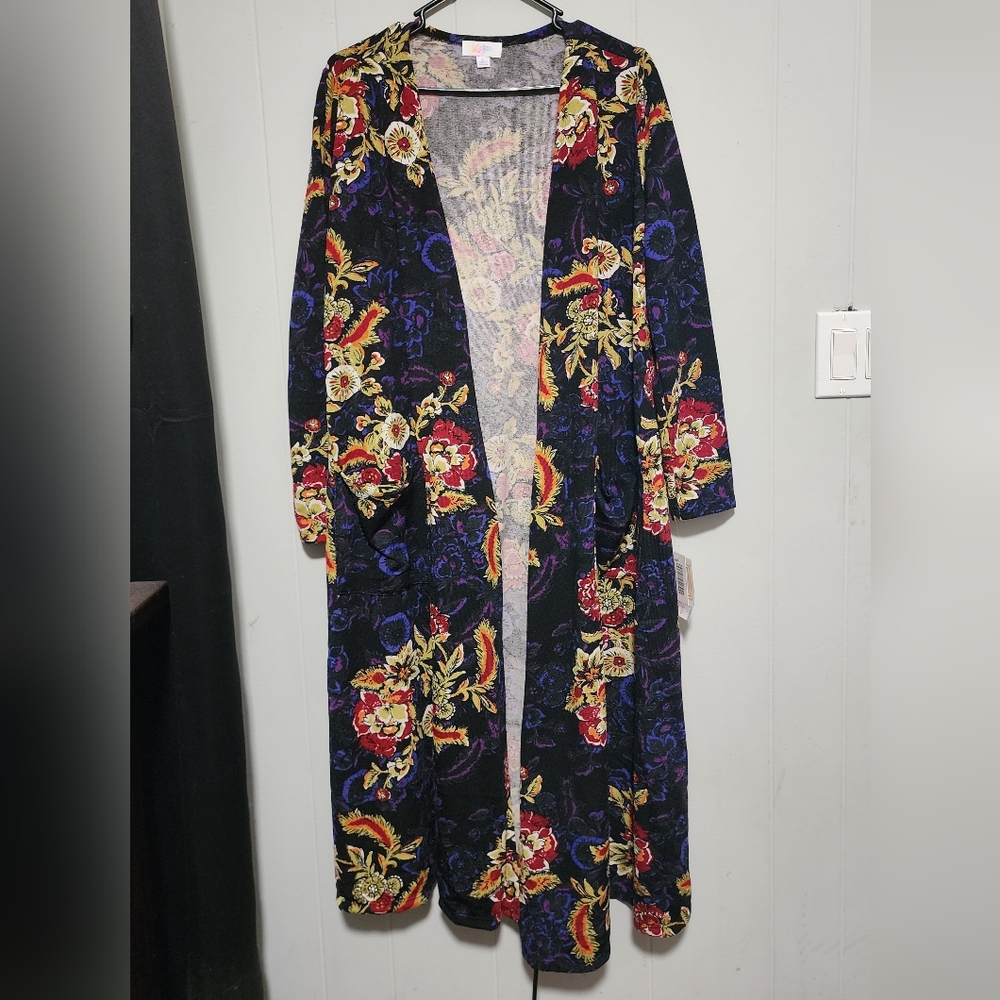 LuLaRoe NWT Gorgeous Floral Duster - Picture 1 of 14
